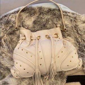 Rare vintage white BULGA shoulder bag